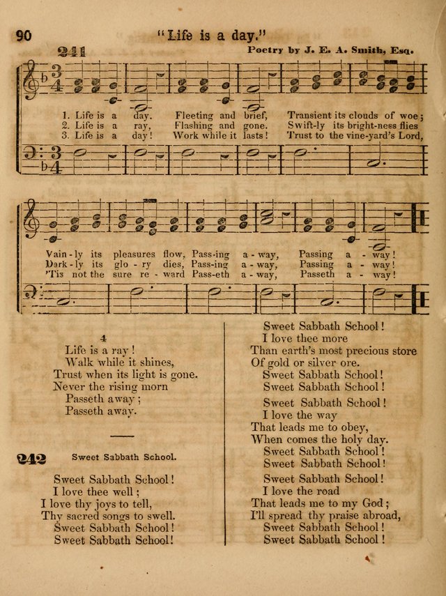 The Sabbath School Lute: a selection of hymns and appropriate melodies, adapted to the wants of Sabbath schools, families and social meetings page 90