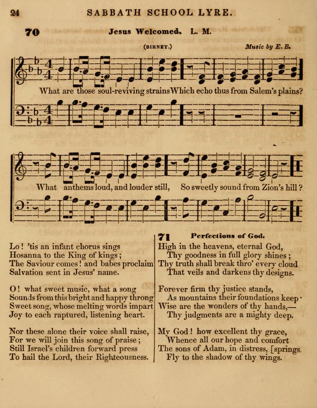 The Sabbath School Lyre: a collection of hymns and music, original and selected, for general use in sabbath schools page 24
