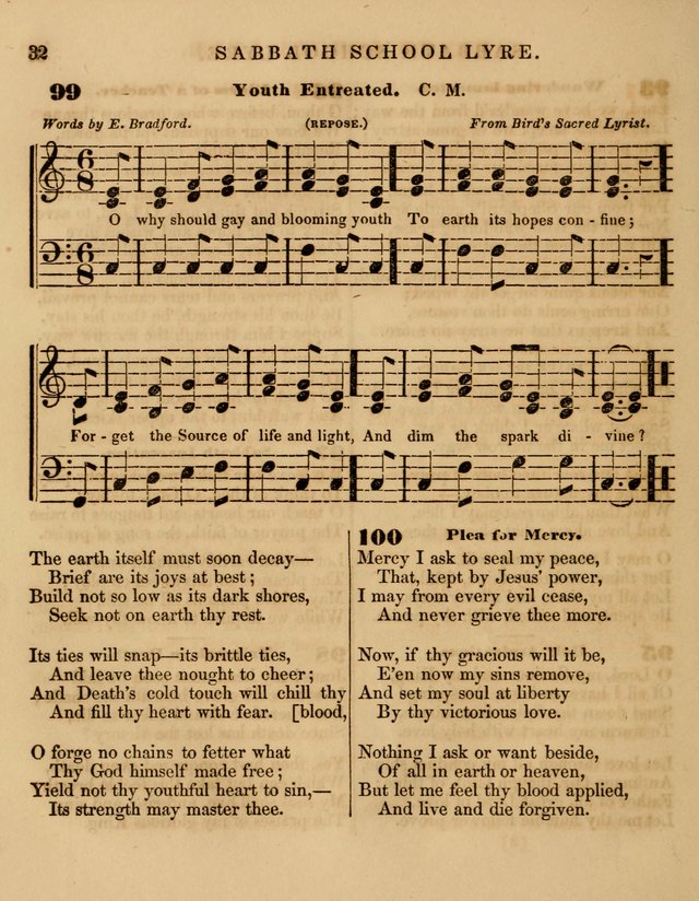 The Sabbath School Lyre: a collection of hymns and music, original and selected, for general use in sabbath schools page 32