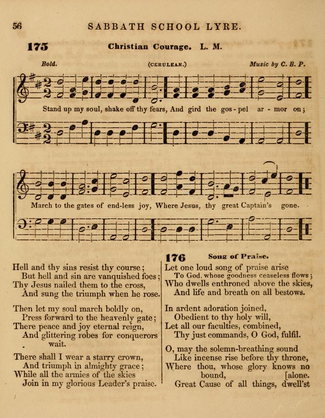 The Sabbath School Lyre: a collection of hymns and music, original and selected, for general use in sabbath schools page 56