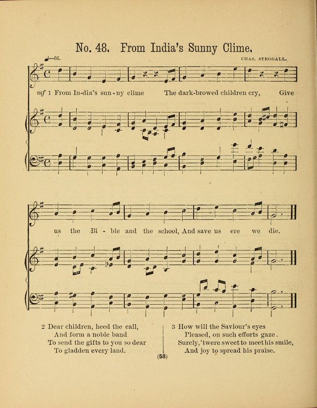 Sacred Songs for Little Singers: a collection adapted to primary classes in Sabbath-schools page 58