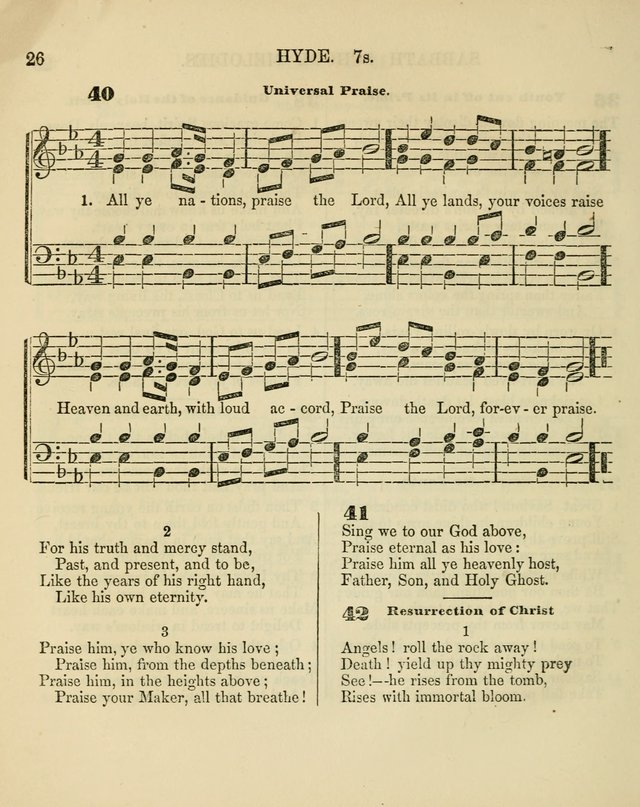 The Sabbath School Melodist: being a selection of hymns with appropriate music; for the use of Sabbath schools, families and social meetings page 26