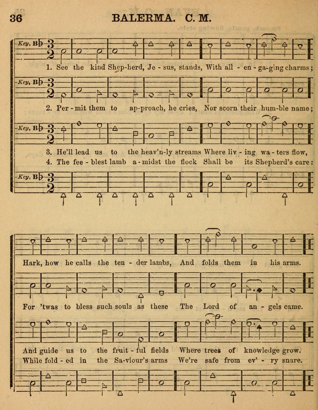 The Sabbath School Minstrel: being a collection of the most popular hymns and tunes, together with a great variety of the best anniversary pieces. The whole forming a complete manual ... page 36