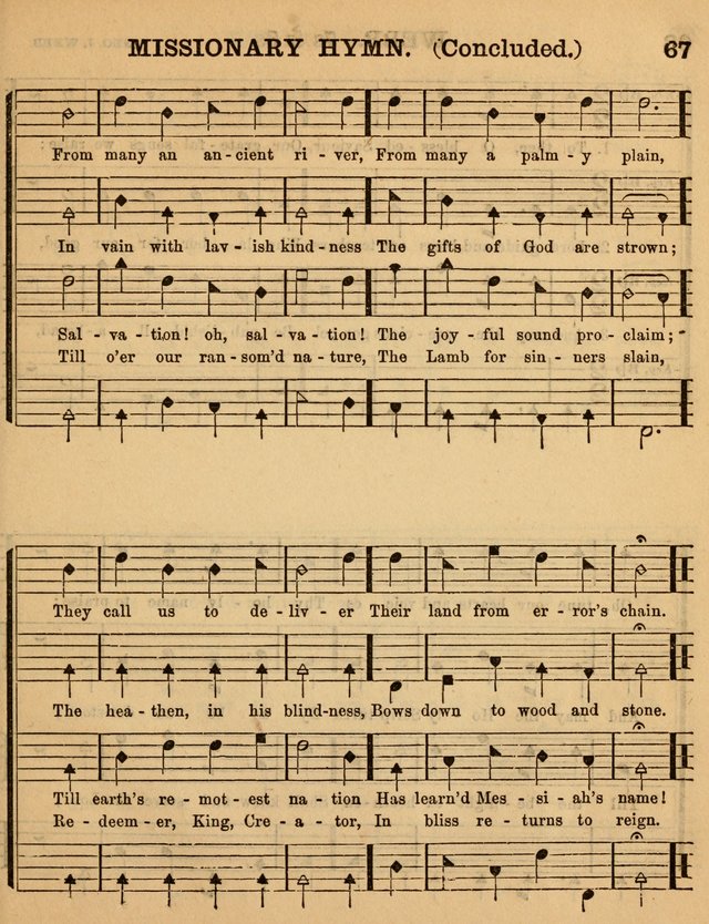 The Sabbath School Minstrel: being a collection of the most popular hymns and tunes, together with a great variety of the best anniversary pieces. The whole forming a complete manual ... page 67
