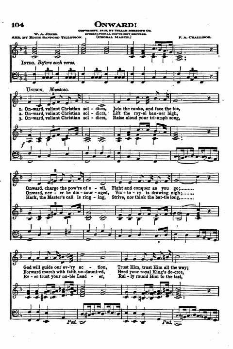 Sunday School Melodies: a Collection of new and Standard Hymns for the Sunday School page 104