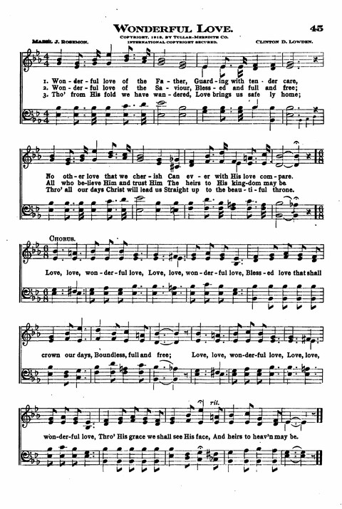 Sunday School Melodies: a Collection of new and Standard Hymns for the Sunday School page 45