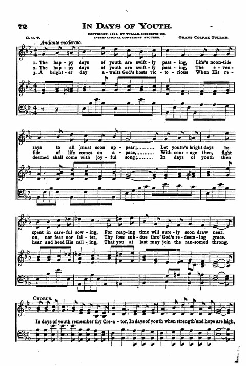 Sunday School Melodies: a Collection of new and Standard Hymns for the Sunday School page 72