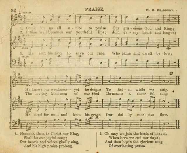 The Sunday-School Music Book: enlarged page 22