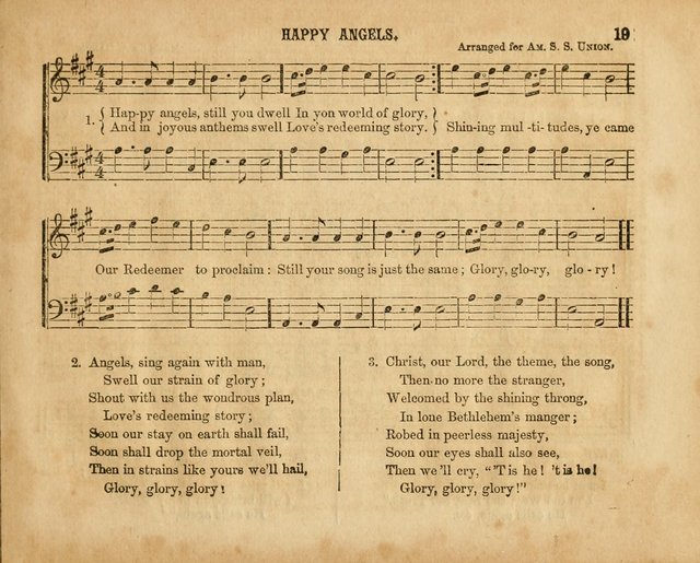 The Sabbath School Pearl or the Sunday school Army singing Book: A New Collection of choice hymns and tunes for Sunday Schools, Anniversaries, Missionary Meetings, Infant Class Exercises, &c. page 19