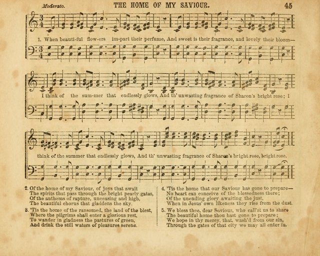 The Sabbath School Pearl or the Sunday school Army singing Book: A New Collection of choice hymns and tunes for Sunday Schools, Anniversaries, Missionary Meetings, Infant Class Exercises, &c. page 42