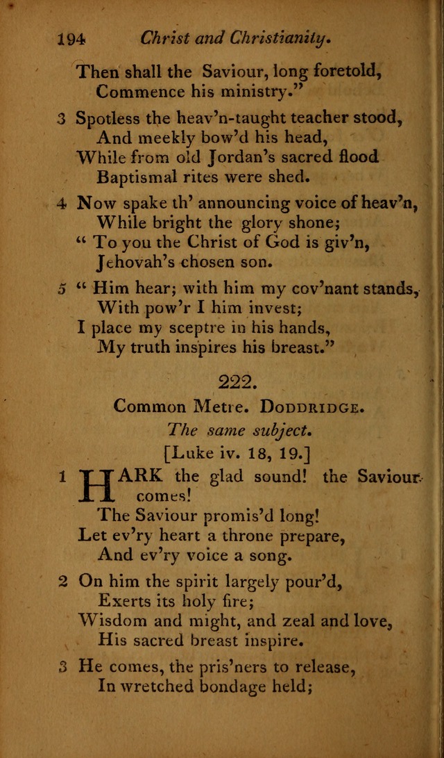 A Selection of Sacred Poetry: consisting of psalms and hymns, from Watts, Doddridge, Merrick, Scott, Cowper, Barbauld, Steele ...compiled for  the use of the Unitarian Church in Philadelphia page 194