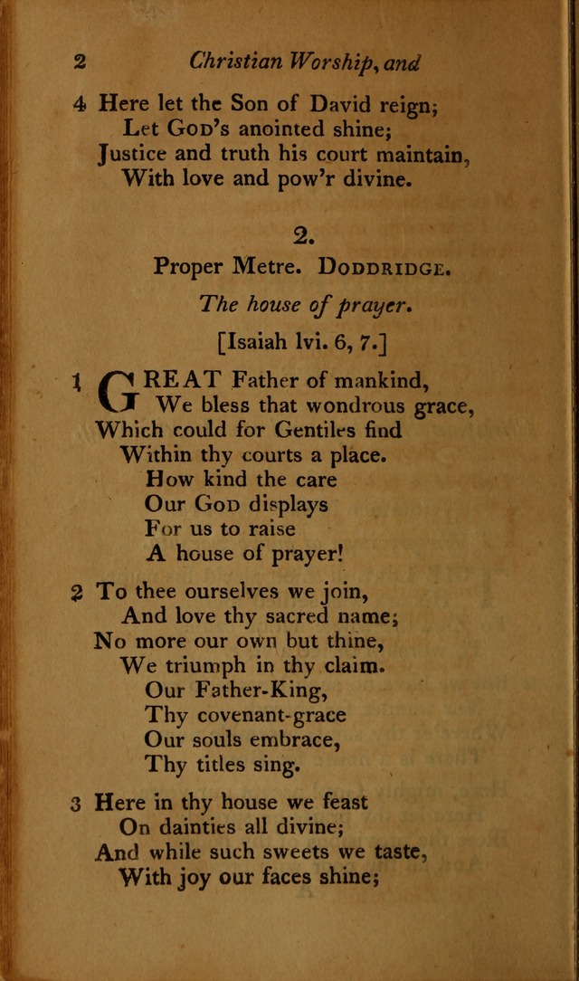 A Selection of Sacred Poetry: consisting of psalms and hymns, from Watts, Doddridge, Merrick, Scott, Cowper, Barbauld, Steele ...compiled for  the use of the Unitarian Church in Philadelphia page 2