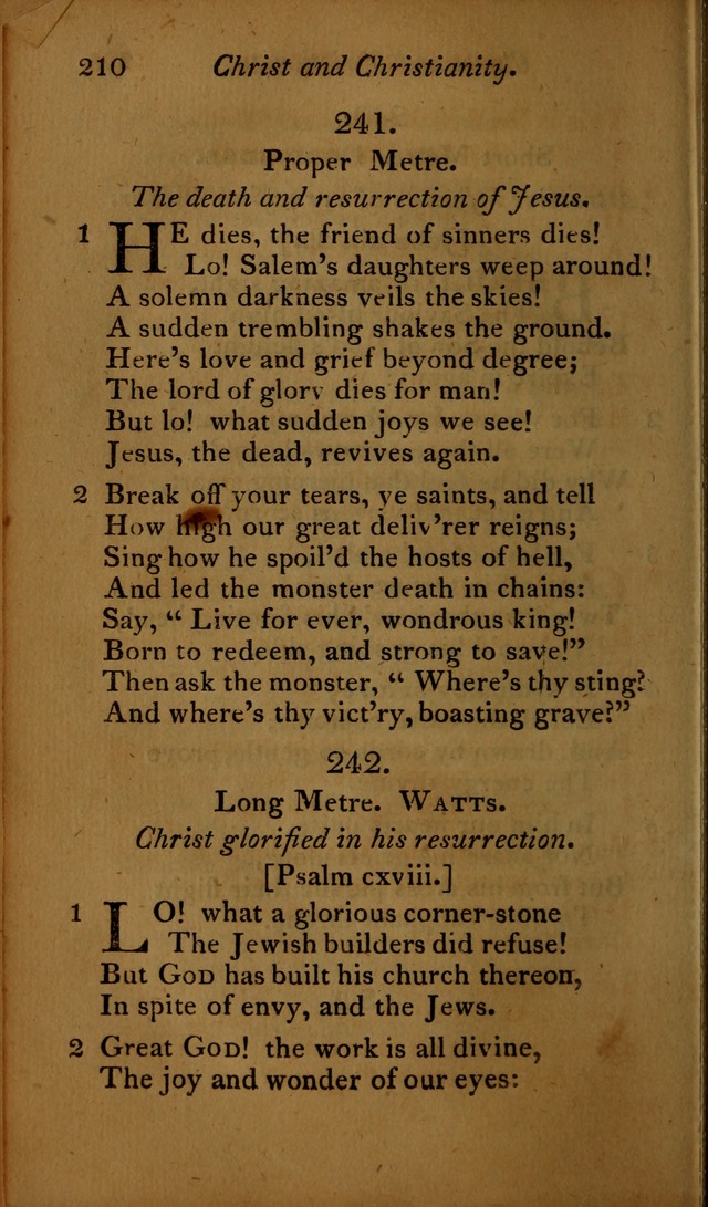 A Selection of Sacred Poetry: consisting of psalms and hymns, from Watts, Doddridge, Merrick, Scott, Cowper, Barbauld, Steele ...compiled for  the use of the Unitarian Church in Philadelphia page 210