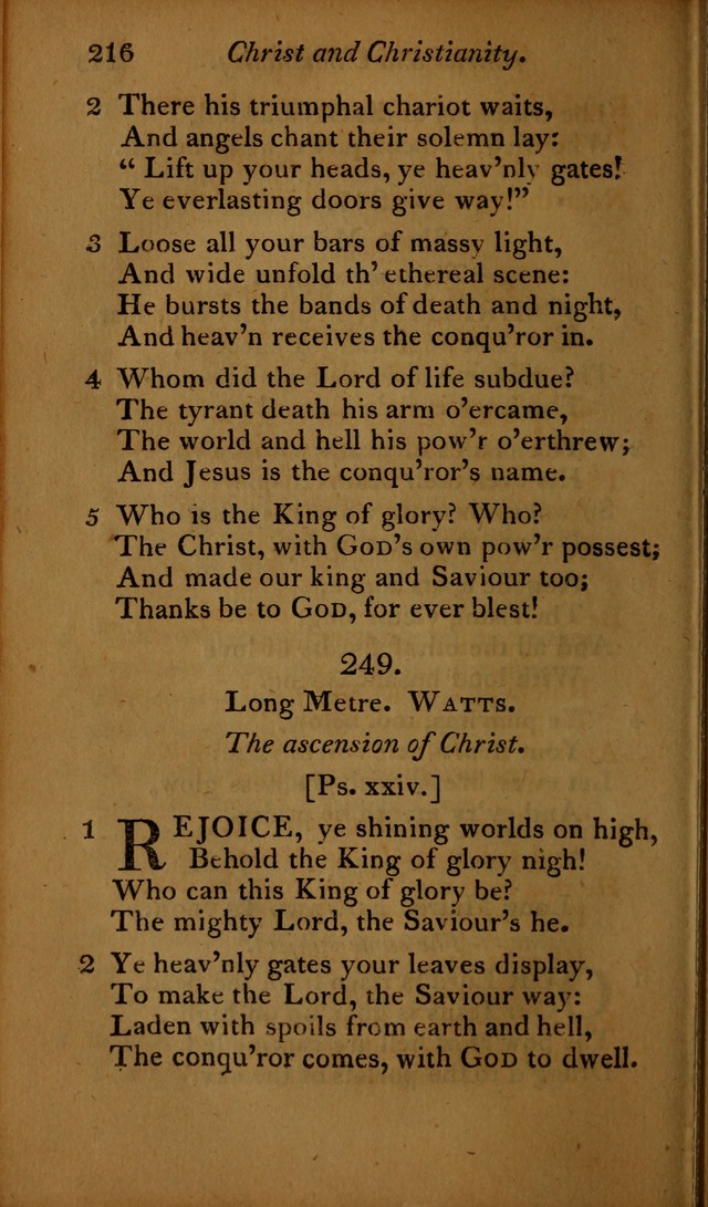 A Selection of Sacred Poetry: consisting of psalms and hymns, from Watts, Doddridge, Merrick, Scott, Cowper, Barbauld, Steele ...compiled for  the use of the Unitarian Church in Philadelphia page 216