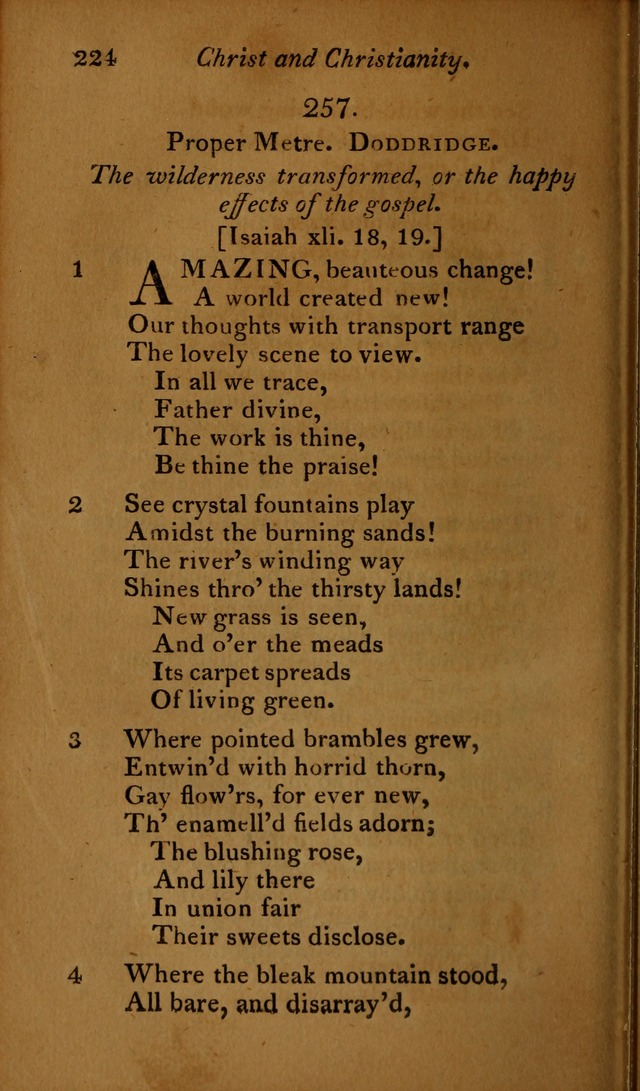 A Selection of Sacred Poetry: consisting of psalms and hymns, from Watts, Doddridge, Merrick, Scott, Cowper, Barbauld, Steele ...compiled for  the use of the Unitarian Church in Philadelphia page 224
