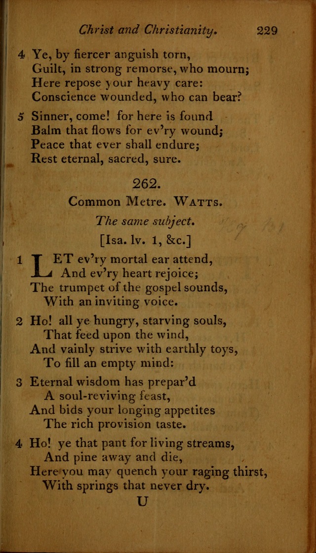 A Selection of Sacred Poetry: consisting of psalms and hymns, from Watts, Doddridge, Merrick, Scott, Cowper, Barbauld, Steele ...compiled for  the use of the Unitarian Church in Philadelphia page 229