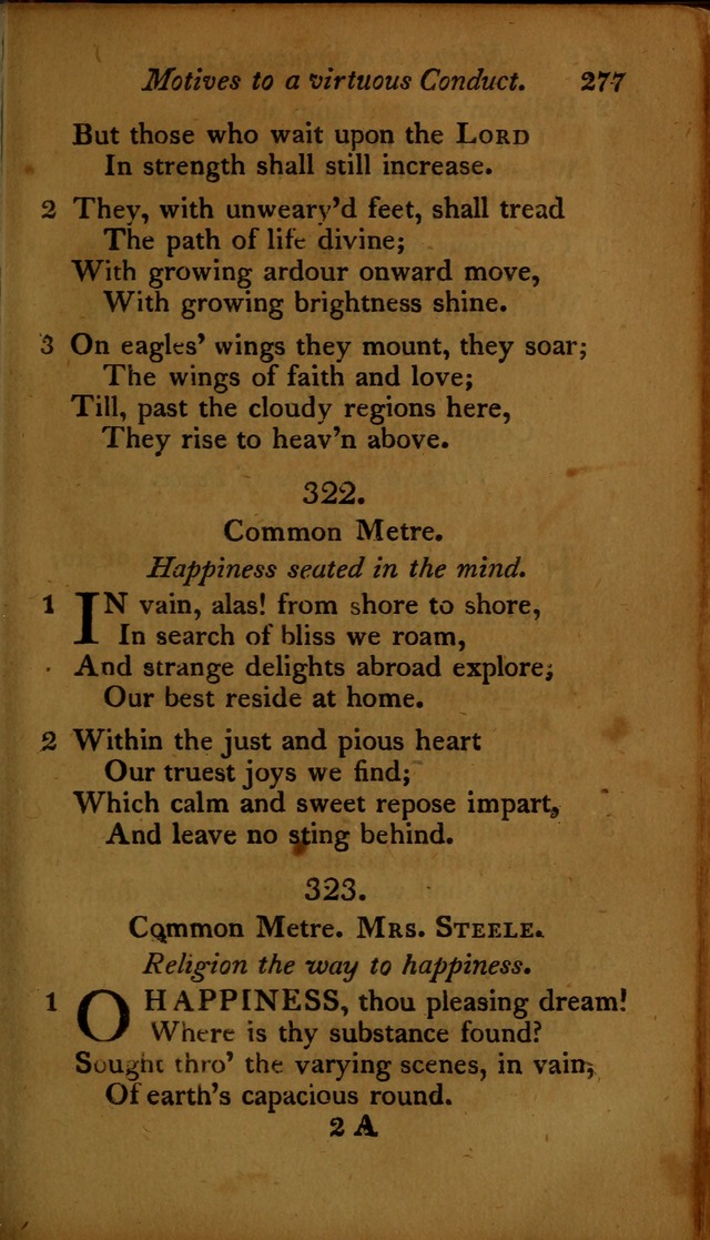 A Selection of Sacred Poetry: consisting of psalms and hymns, from Watts, Doddridge, Merrick, Scott, Cowper, Barbauld, Steele ...compiled for  the use of the Unitarian Church in Philadelphia page 277