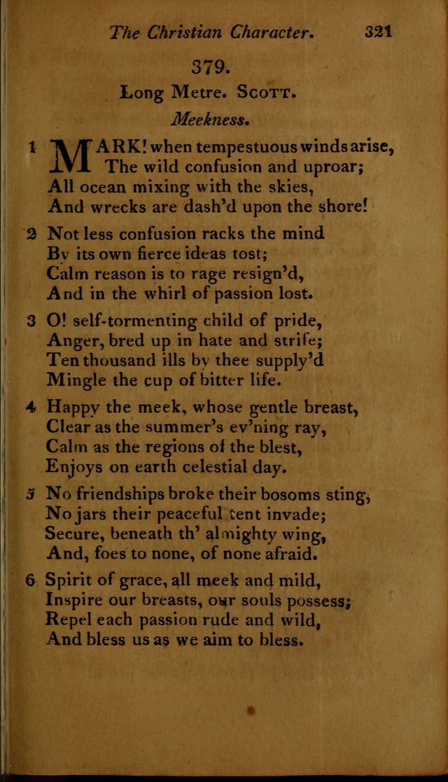 A Selection of Sacred Poetry: consisting of psalms and hymns, from Watts, Doddridge, Merrick, Scott, Cowper, Barbauld, Steele ...compiled for  the use of the Unitarian Church in Philadelphia page 321