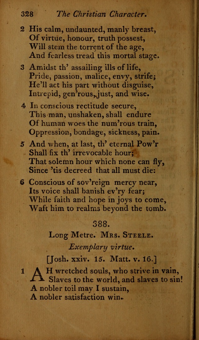 A Selection of Sacred Poetry: consisting of psalms and hymns, from Watts, Doddridge, Merrick, Scott, Cowper, Barbauld, Steele ...compiled for  the use of the Unitarian Church in Philadelphia page 328