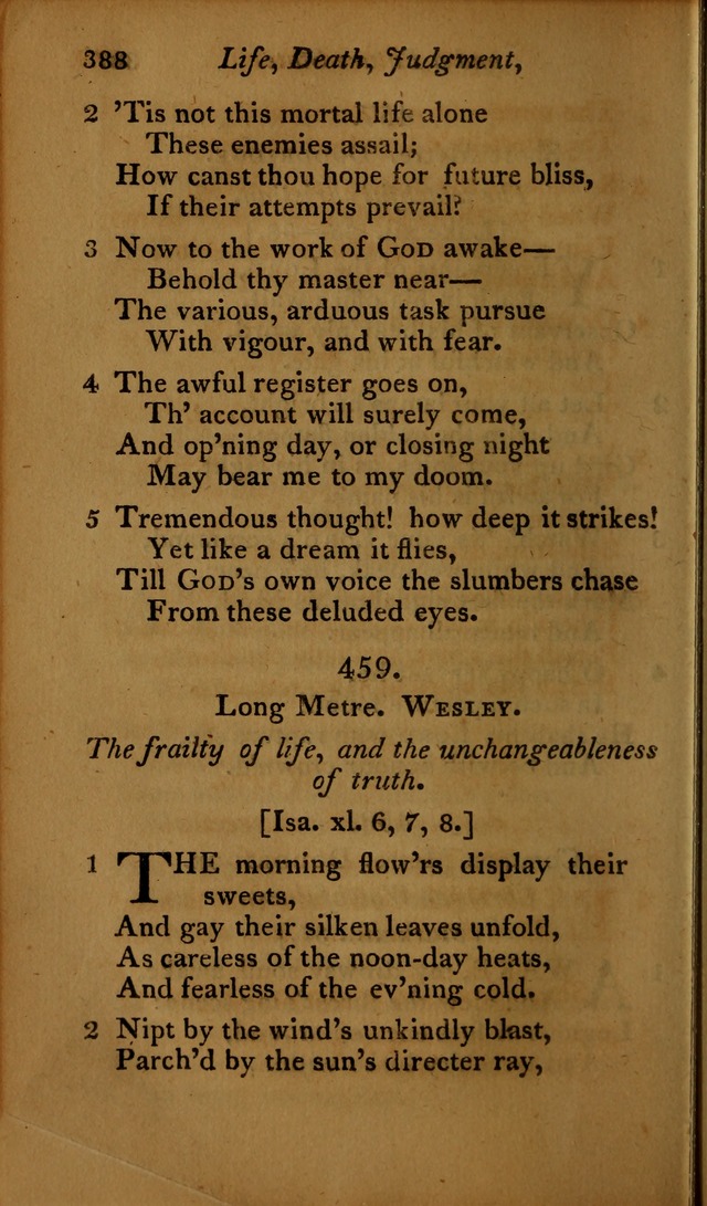 A Selection of Sacred Poetry: consisting of psalms and hymns, from Watts, Doddridge, Merrick, Scott, Cowper, Barbauld, Steele ...compiled for  the use of the Unitarian Church in Philadelphia page 388