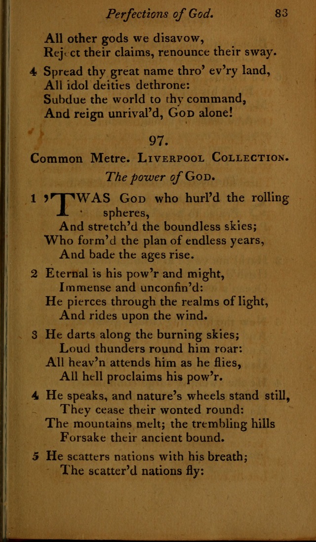 A Selection of Sacred Poetry: consisting of psalms and hymns, from Watts, Doddridge, Merrick, Scott, Cowper, Barbauld, Steele ...compiled for  the use of the Unitarian Church in Philadelphia page 83