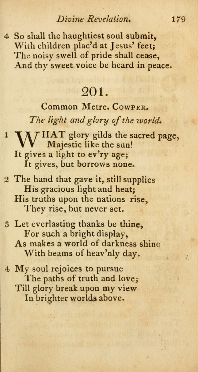 A Selection of Sacred Poetry: consisting of psalms and hymns from Watts, Doddridge, Merrick, Scott, Cowper, Barbauld, Steele, and others (2nd ed.) page 179