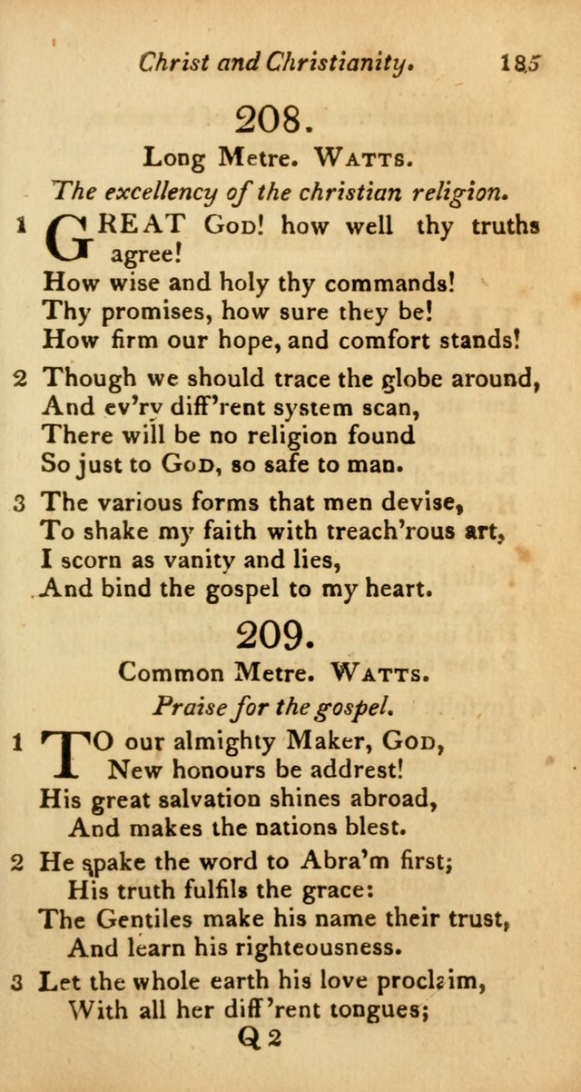 A Selection of Sacred Poetry: consisting of psalms and hymns from Watts, Doddridge, Merrick, Scott, Cowper, Barbauld, Steele, and others (2nd ed.) page 185