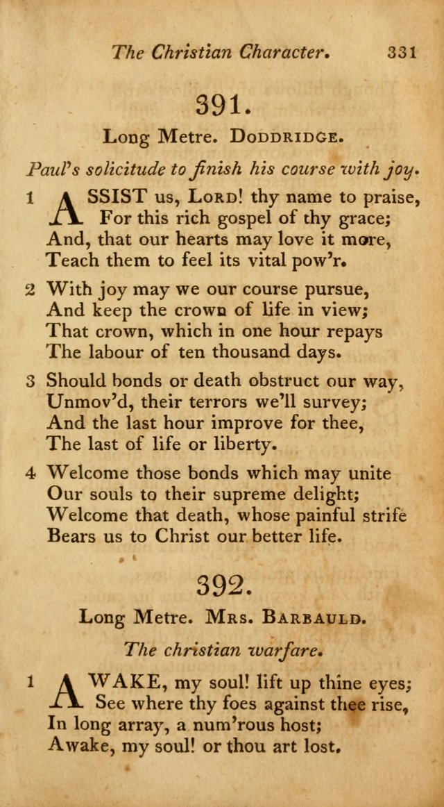 A Selection of Sacred Poetry: consisting of psalms and hymns from Watts, Doddridge, Merrick, Scott, Cowper, Barbauld, Steele, and others (2nd ed.) page 331