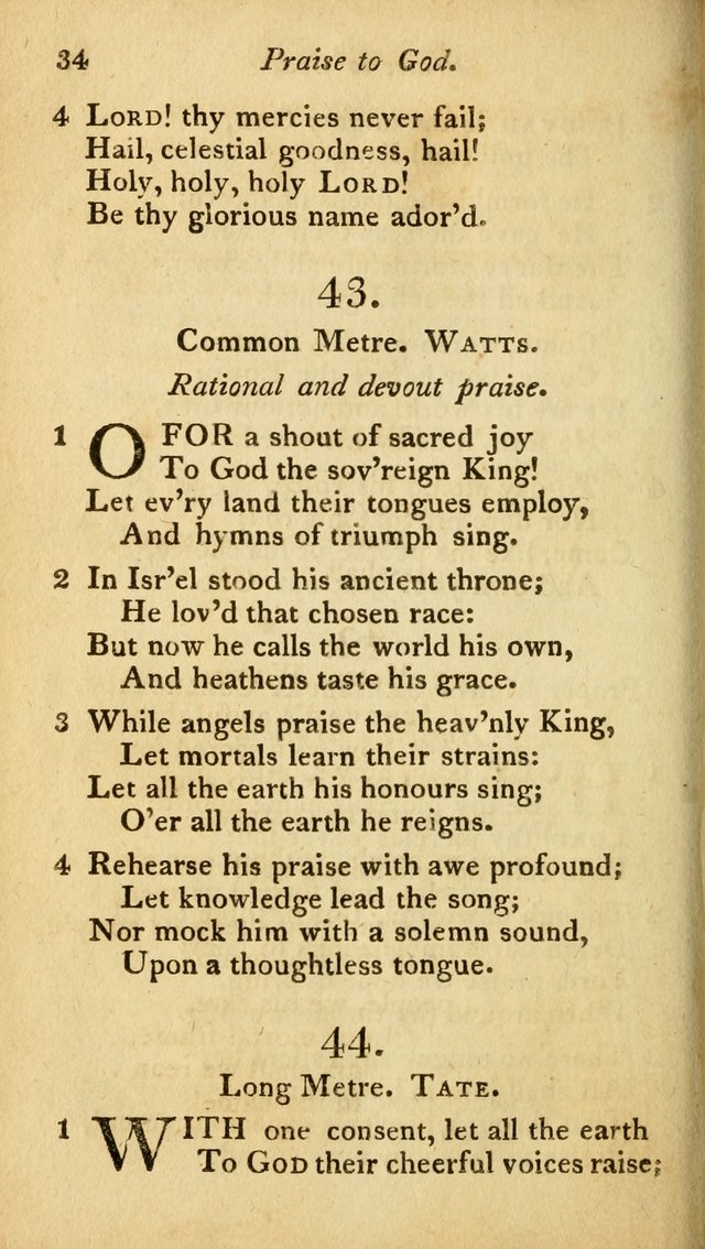 A Selection of Sacred Poetry: consisting of psalms and hymns from Watts, Doddridge, Merrick, Scott, Cowper, Barbauld, Steele, and others (2nd ed.) page 34