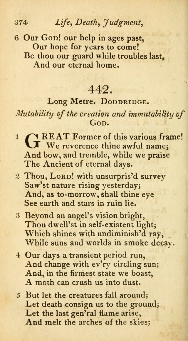 A Selection of Sacred Poetry: consisting of psalms and hymns from Watts, Doddridge, Merrick, Scott, Cowper, Barbauld, Steele, and others (2nd ed.) page 374