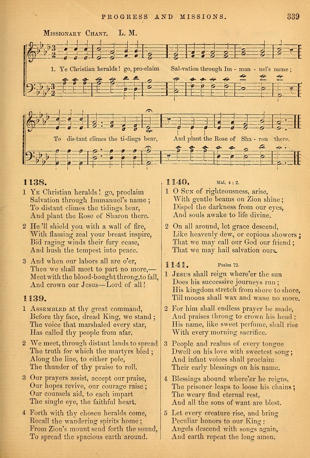 Songs for the Sanctuary; or Psalms and Hymns for Christian Worship (Baptist Ed.) page 340