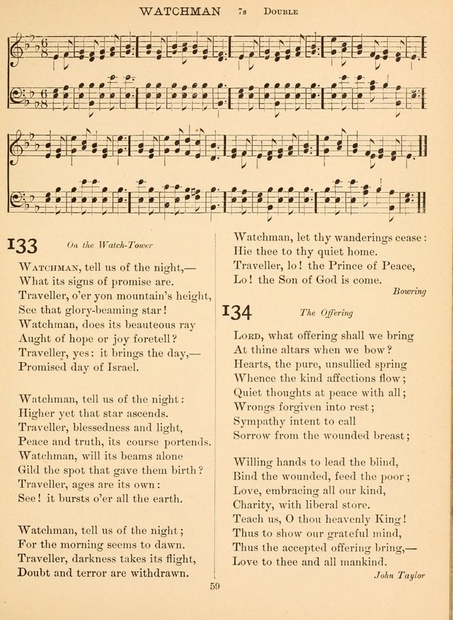 Sacred Songs For Public Worship: a hymn and tune book page 59