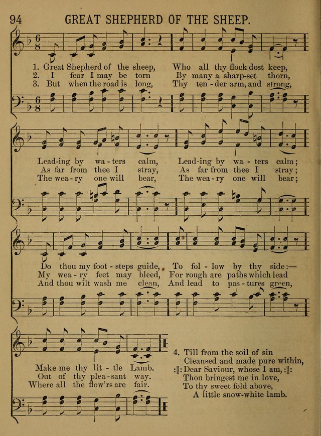 Sunday-School Songs: a new collection of hymns and tunes specially prepared for the use of Sunday-schools and for social and family worship. (3rd. ed.) page 94