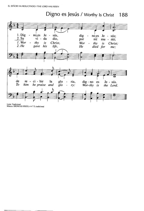 Santo, Santo, Santo: cantos para el pueblo de Dios = Holy, Holy, Holy: songs for the people of God page 292