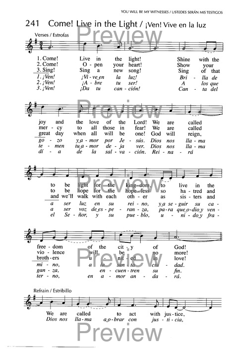 Santo, Santo, Santo: cantos para el pueblo de Dios = Holy, Holy, Holy: songs for the people of God page 381