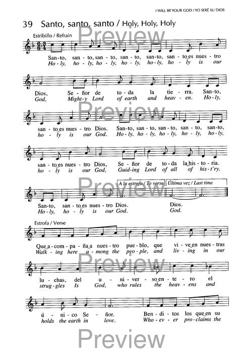 Santo, Santo, Santo: cantos para el pueblo de Dios = Holy, Holy, Holy: songs for the people of God page 60