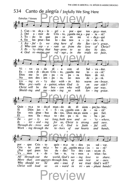 Santo, Santo, Santo: cantos para el pueblo de Dios = Holy, Holy, Holy: songs for the people of God page 826