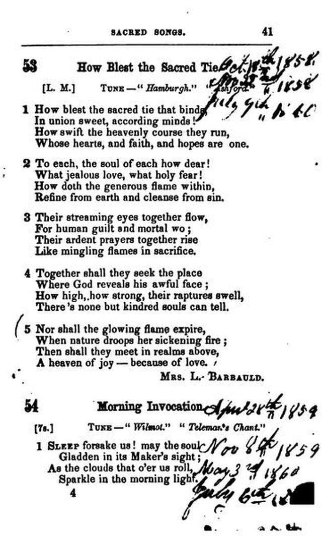A Selection of Sacred Songs. 2nd ed. page 37