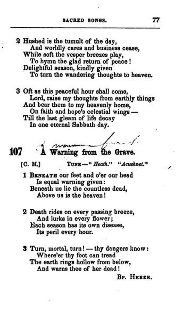 A Selection of Sacred Songs. 2nd ed. page 73