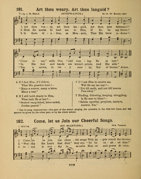 Select Songs for the Singing Service: in the Prayer Meeting and Sunday School page 102