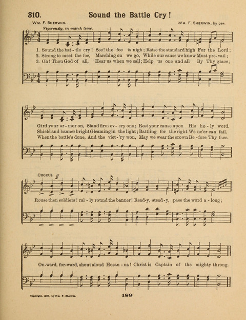 Select Songs for the Singing Service: in the Prayer Meeting and Sunday School page 189