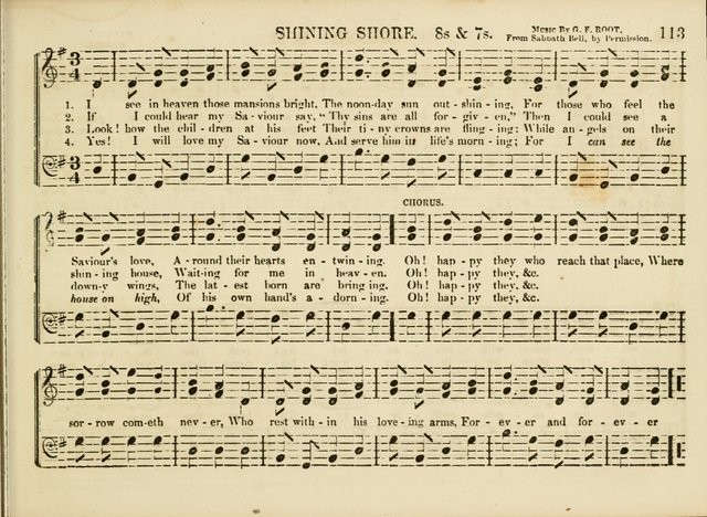 Songs for the Sabbath School and Vestry: designed especially for the Sabbath school and concert. With original and selected music page 110