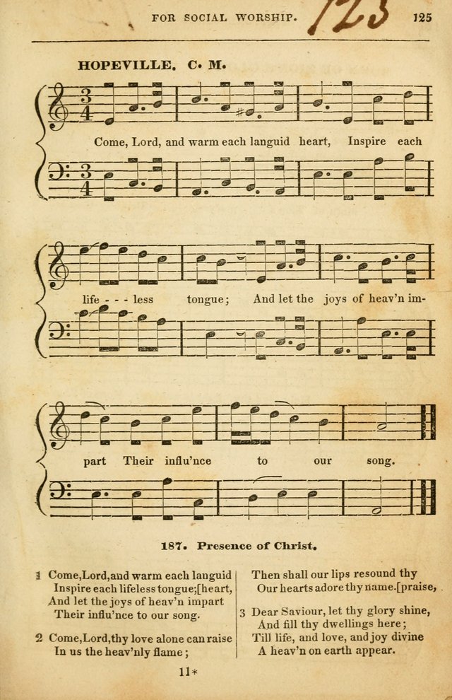 Spiritual Songs for Social Worship: adapted to the use of families and private circles in seasons of rivival, to missionary meetings, to the monthly concert, and to other occasions of special interest page 125