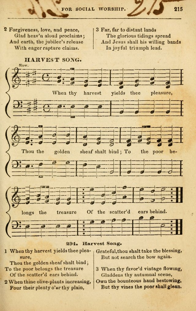 Spiritual Songs for Social Worship: adapted to the use of families and private circles in seasons of rivival, to missionary meetings, to the monthly concert, and to other occasions of special interest page 215