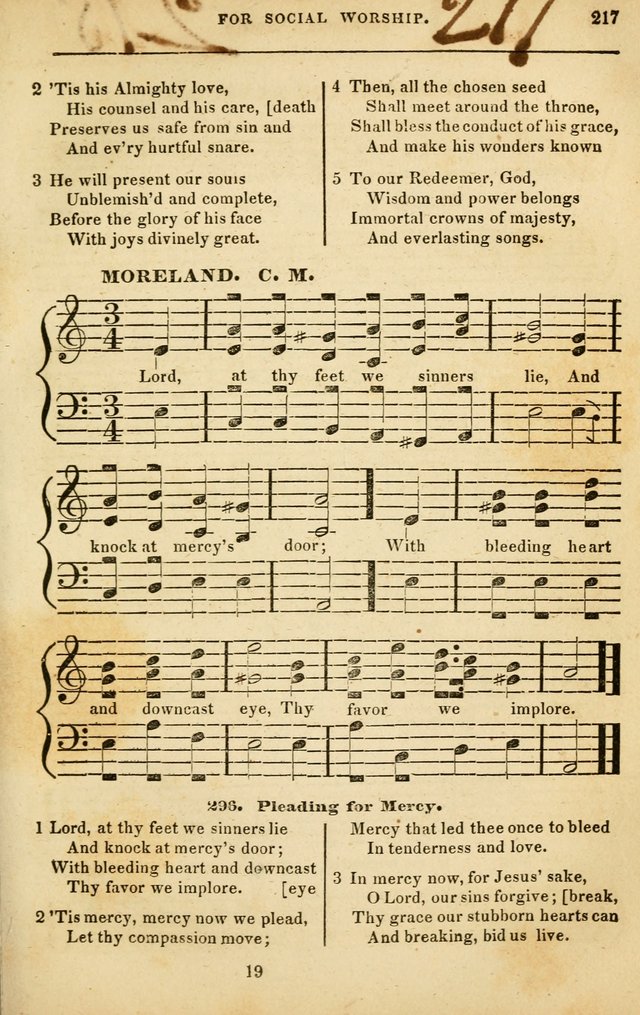Spiritual Songs for Social Worship: adapted to the use of families and private circles in seasons of rivival, to missionary meetings, to the monthly concert, and to other occasions of special interest page 217