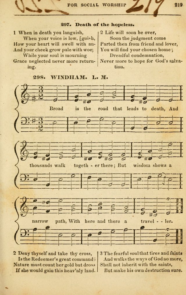 Spiritual Songs for Social Worship: adapted to the use of families and private circles in seasons of rivival, to missionary meetings, to the monthly concert, and to other occasions of special interest page 219
