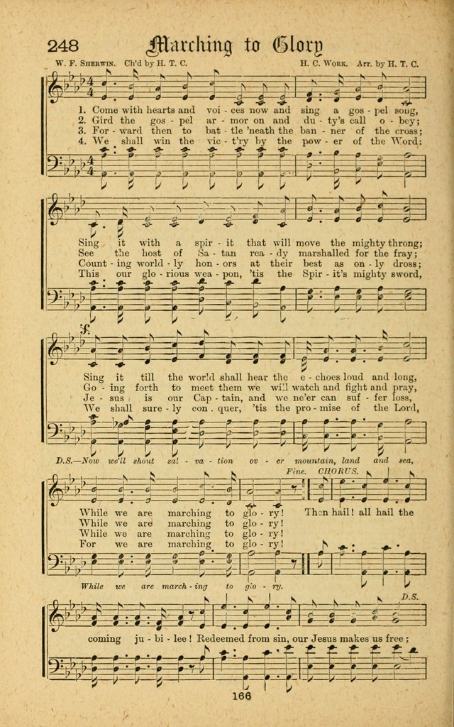 Songs of Salvation: as Used by Crossley and Hunter in Evangelistic Meetings: and adapted for the church, grove, school, choir and home page 166