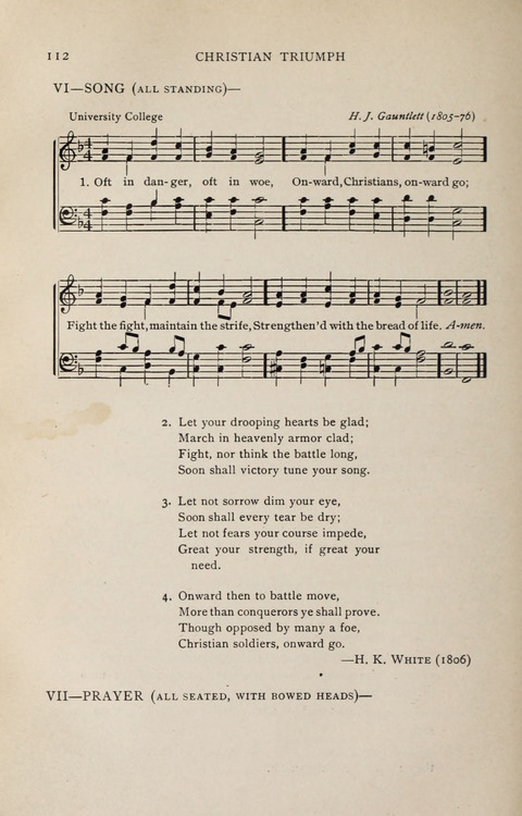 Scripture and Song in Worship: A service book for the Sunday School page 112