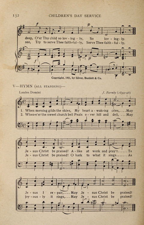 Scripture and Song in Worship: A service book for the Sunday School page 132