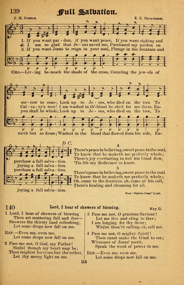 The Silver Trumpet: a collection of new and selected hymns; for use in public worship, revival services, prayer and social meetings, and Sunday schools page 115